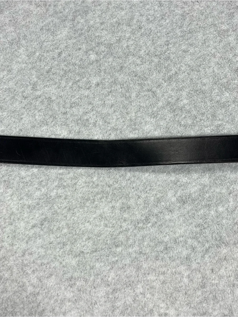 Unbranded Italian Leather Belt Men’s 36 Black Made in USA Silver Buckle Casual